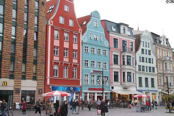 Rungestraße streetscape. Rostock, Germany.