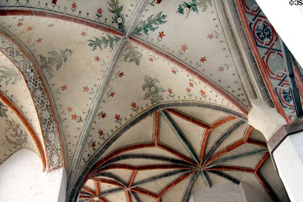 Ceiling paintings in Marienkirche (St. Mary's church). Stralsund, Germany.