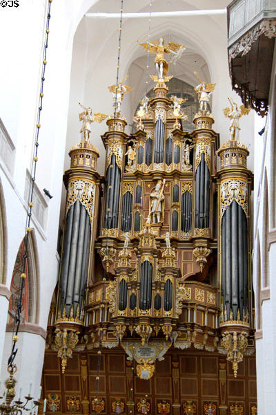 Organ in Marienkirche (St. Mary's church). Stralsund, Germany.