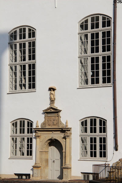 Doorway in courtyard at Gottorf Palace. Schleswig, Germany.