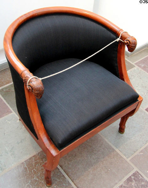 Beech armchair (c1820) at Schleswig Holstein State Museum. Schleswig, Germany.