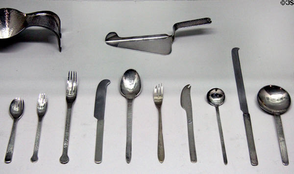 Silverware (1920-5) by Wenzel Hablik at Schleswig Holstein State Museum. Schleswig, Germany.