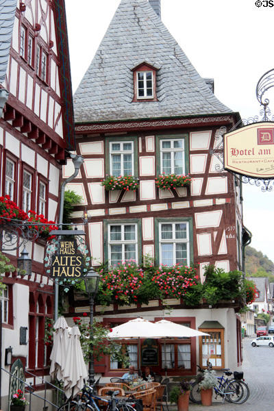 Pair of half-timbered buildings. Bacharach, Germany.