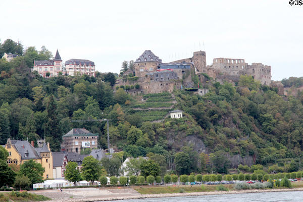 Rheinfels Castle (1245) largest castle on the Rhine, currently a private hotel. St. Goar, Germany.