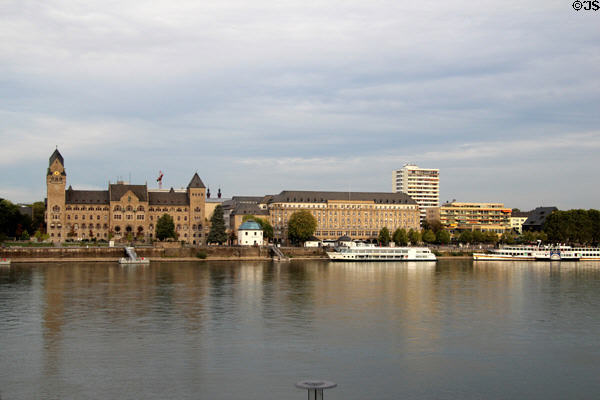 Koblenz view across Rhine River. Koblenz, Germany.