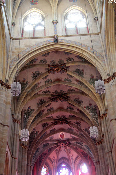 Vaulted ceiling of Liebfrauenkirche. Trier, Germany.