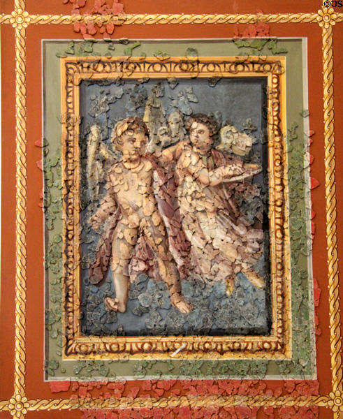 9. Roman ceiling fresco (4thC) section depicting Eros & Psyche at Cathedral Museum. Trier, Germany.