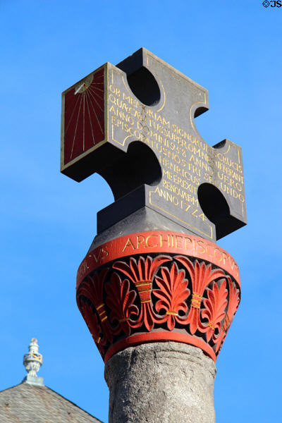 Market cross (erected 958) in center of Hauptmarkt. Trier, Germany.