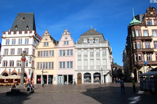 Buildings on Hauptmarkt. Trier, Germany.