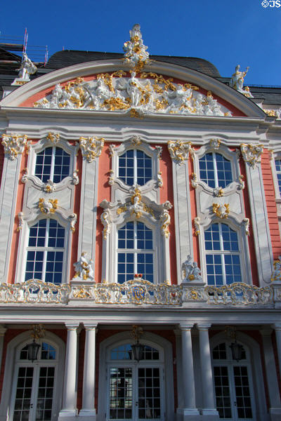 South facade in Rococo style of Kurfürstlicher Palace. Trier, Germany.