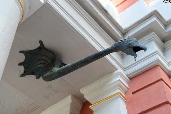 Water spout in the form of a mythical bird on Kurfürstlicher Palace. Trier, Germany.