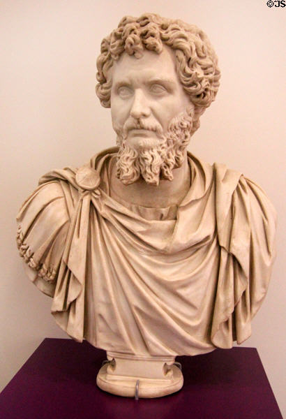 Copy of 2ndC portrait bust of Caesar Septimius Severus at Trier Archaeological Museum. Trier, Germany.