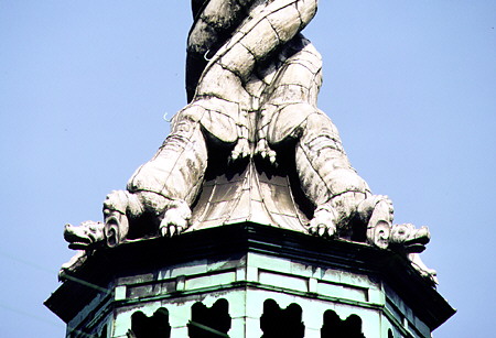 Detail of the dragons on top of the Børsen (Stock) Exchange, Kobenhavn. Denmark.