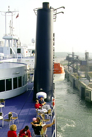 Puttgaden Ferry in Rødby. Denmark.