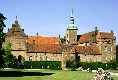 Holckenhavn Palace and gardens in Nyborg. Denmark.