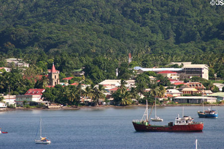 Town of Portsmouth on Prince Rupert Bay. Dominica.