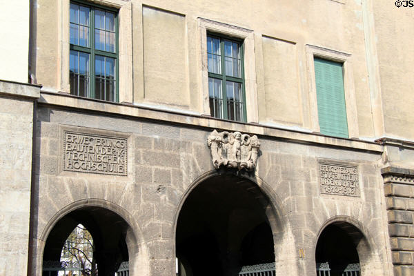 Gate (1916) of at Technische Universität München. Munich, Germany.