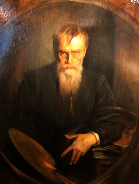 Self-portrait (1902-3) of Franz von Lenbach at Lenbachhaus. Munich, Germany.