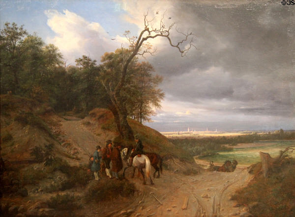 Munich after the Storm painting (1831) by Thomas Fearnley at Lenbachhaus. Munich, Germany.