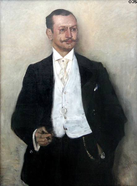 Painter Carl Strathmann portrait (1895) by Lovis Corinth at Lenbachhaus. Munich, Germany.