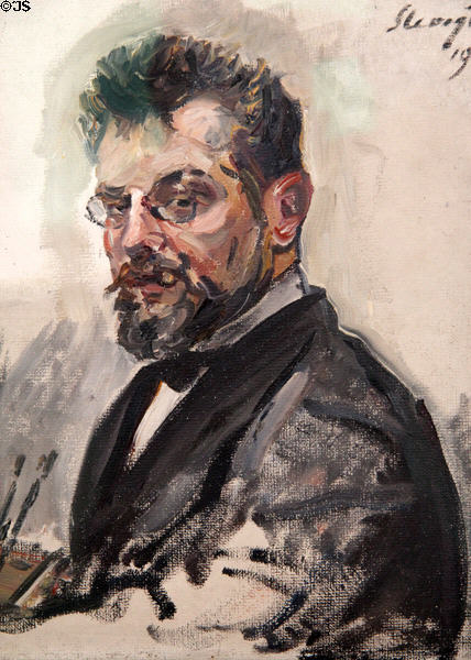 Self portrait (1908) by Max Slevogt at Lenbachhaus. Munich, Germany.