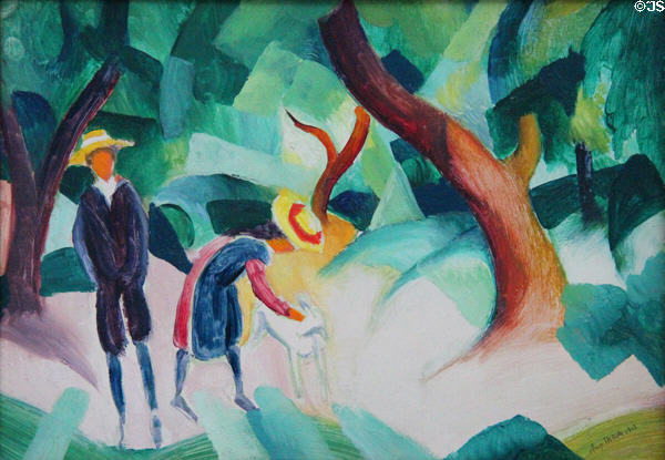 Children with Goat painting (1913) by August Macke at Lenbachhaus. Munich, Germany.