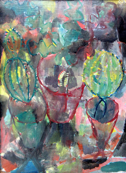 Cacti painting (1912) by Paul Klee at Lenbachhaus. Munich, Germany.