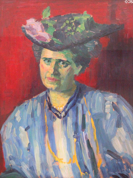 Portrait of Hedwig Kubin (1906) by Alexej von Jawlensky at Lenbachhaus. Munich, Germany.