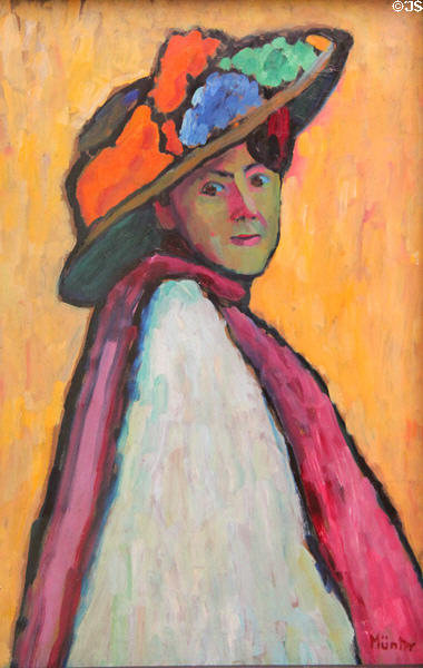 Portrait of Marianne von Werefkin (1909) by Gabriele Münter at Lenbachhaus. Munich, Germany.