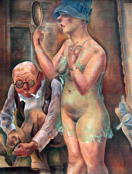 Man & Woman painting (1926) by George Grosz at Lenbachhaus. Munich, Germany.