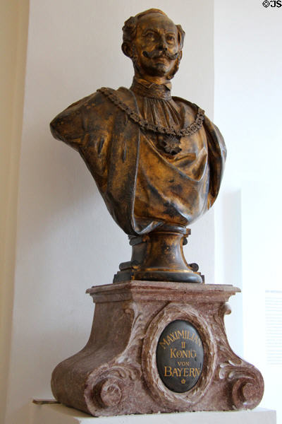 Bronze bust of King Maximilian II of Bavaria (1900) by Wilhelm von Rümann at Bavarian National Museum. Munich, Germany.