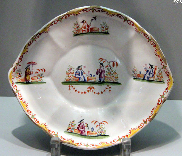 Künersberger Faience with Chinese scene (c1760) at Bavarian National Museum. Munich, Germany.