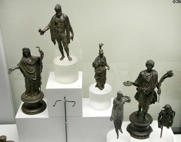 Votive statues of Greek & Roman gods at Bavarian State Archaeological Collection. Munich, Germany.