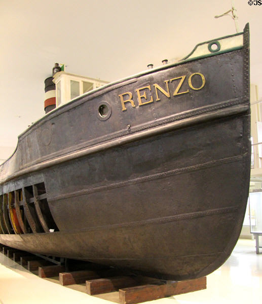 Renzo steam powered tow boat (1931) built in Venice at Deutsches Museum. Munich, Germany.