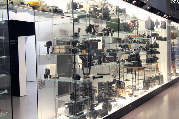 Collection of slide & movie projectors at Deutsches Museum. Munich, Germany.