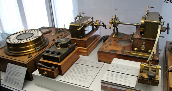 Telegraph recording equipment at Deutsches Museum. Munich, Germany.