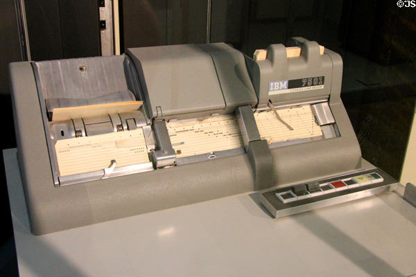 IBM 7501 console card reader (c1962) at Deutsches Museum. Munich, Germany.