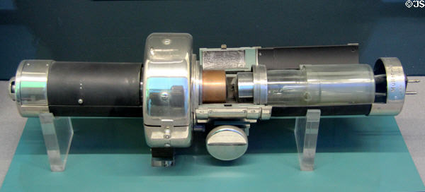 Rotalix (1929) first X-ray tube with a rotating anode which decreased unwanted radiation enabling examination of fast-moving organs at Deutsches Museum. Munich, Germany.