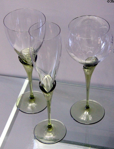 Stemmed drinking glasses (1990) by Rosenthal AG of Amberg at Deutsches Museum. Munich, Germany.