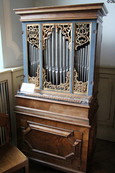 Positive organ (1693) by Nikolaus Franz Lamprecht of Oettingen at Deutsches Museum. Munich, Germany.
