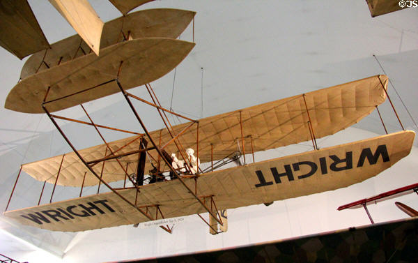 Wright Model A "Standard" Biplane (1909) made in Dayton, Ohio & served as trainer in Germany until donated to museum in 1912 at Deutsches Museum. Munich, Germany.