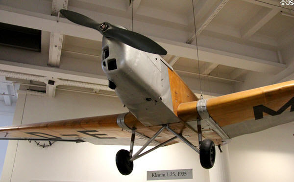 Klemm L25 (1935) motorized training monoplane at Deutsches Museum. Munich, Germany.