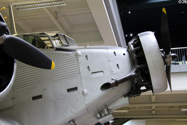 Nose detail of Junkers Ju52/3m airliner (1932-52) at Deutsches Museum. Munich, Germany.