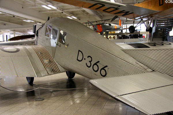 Corrugated skin of Junkers Ju52/3m airliner (1932-52) at Deutsches Museum. Munich, Germany.