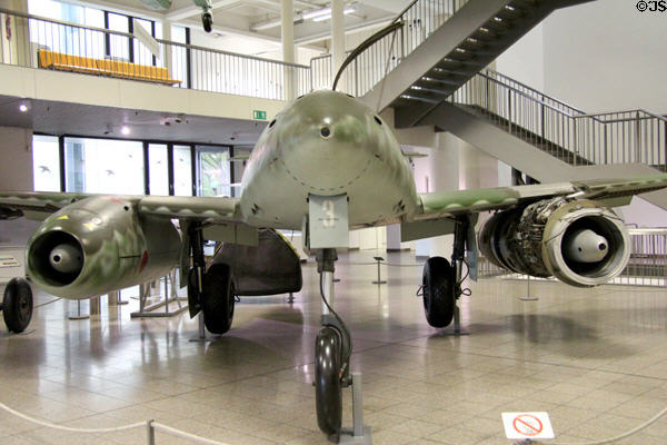 Messerschmitt Me262 A-1a jet-propelled interceptor (1944) used in WWII at Deutsches Museum. Munich, Germany.