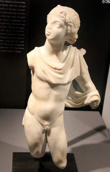 Statue of Ganymede (3rdC CE) from Behnasa at Museum Ägyptischer Kunst. Munich, Germany.