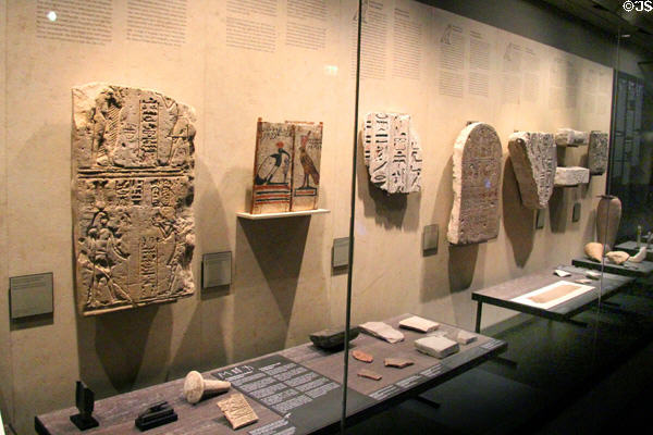Display on evolution of writing at Museum Ägyptischer Kunst. Munich, Germany.