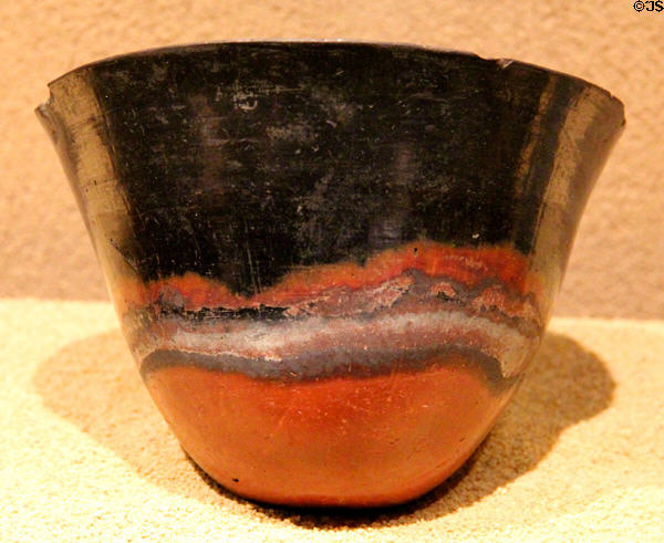 Tulip-shaped ceramic goblet (2200-1500 BCE) from Sudanese kingdom of Kerma at Museum Ägyptischer Kunst. Munich, Germany.