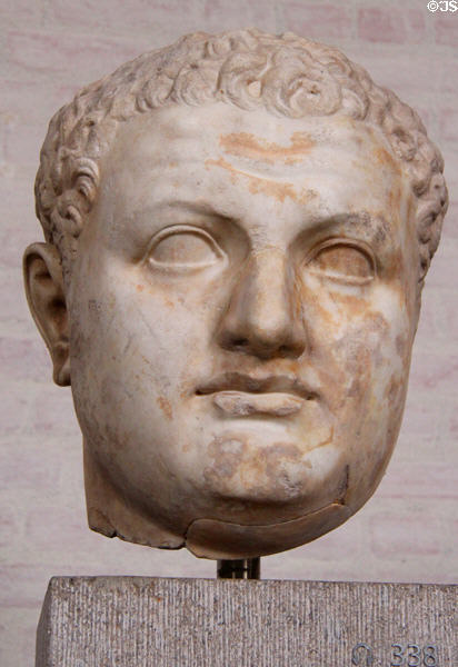 Roman Emperor Titus (ruled 79-81 CE) portrait head at Glyptothek. Munich, Germany.