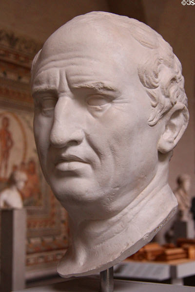 Roman politician & philosopher Marcus Tullius Cicero (lived 107-43 BCE) portrait head at Glyptothek. Munich, Germany.